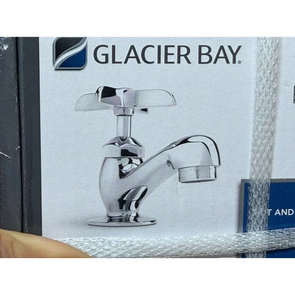 Glacier Bay 395-310 Single Hole/Handle Low-Arc Bathroom Basin Faucet in Chrome